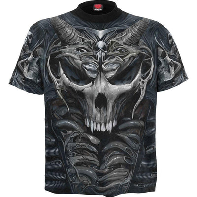 Spiral Skull Armour - Allover T-Shirt Black