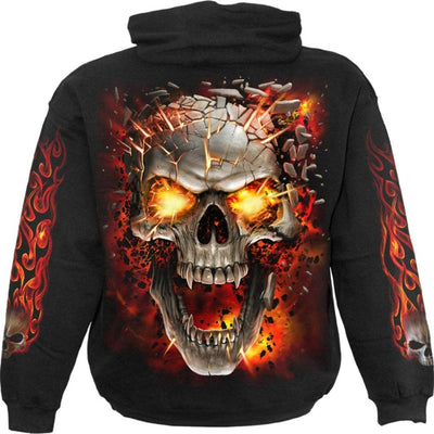 Spiral Skull Blast - Hoody Black