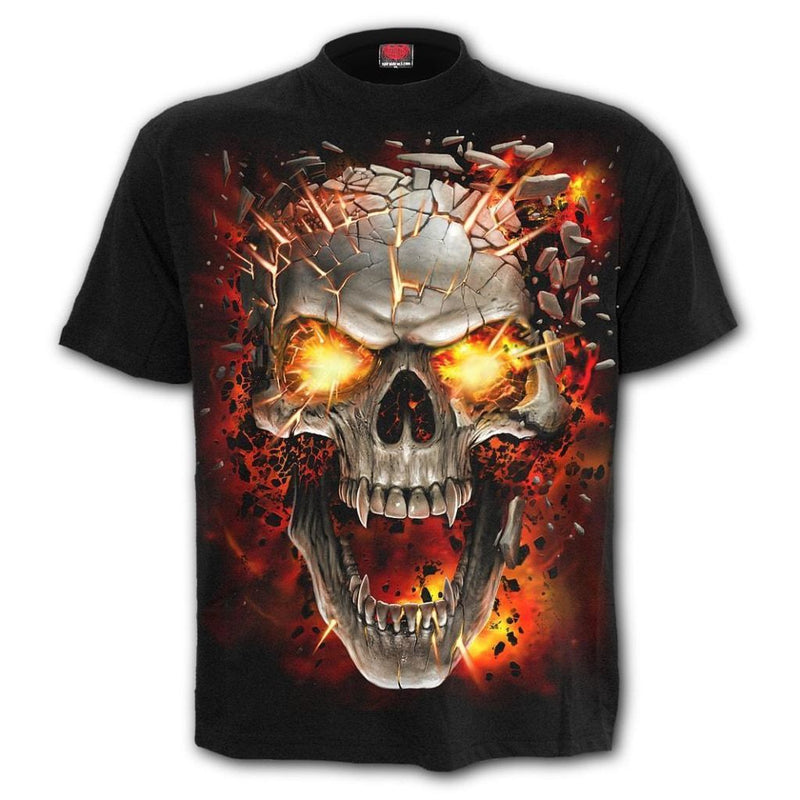 Spiral Skull Blast - T-Shirt Black