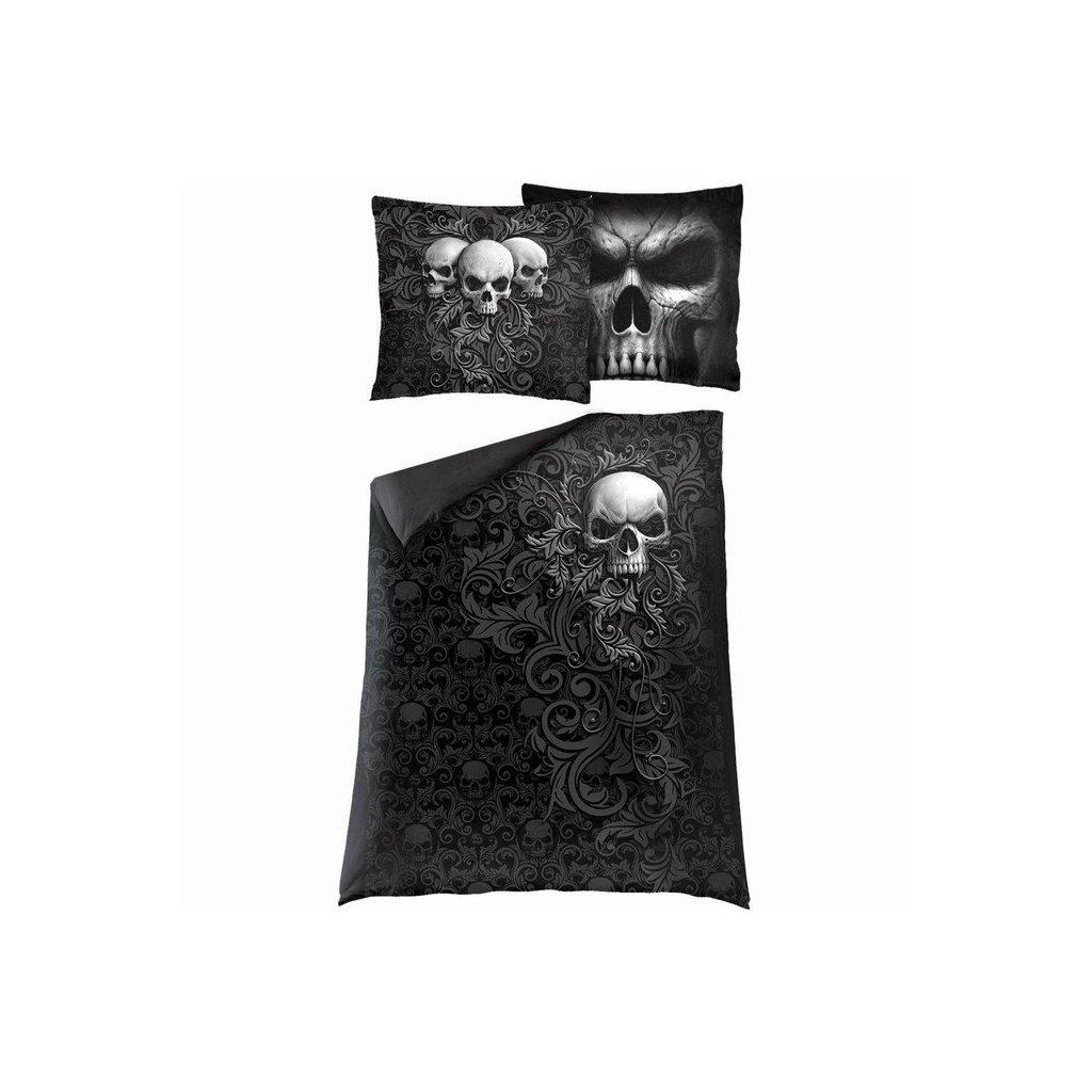 Spiral Skull Scroll - Single Duvet Cover + UK And EU Pillow case