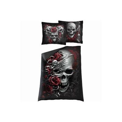 Spiral Skulls N' Roses - Single Duvet Cover + UK And EU Pillow case
