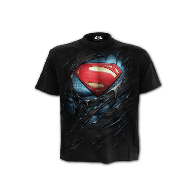 Spiral Superman - Ripped - T-Shirt Black