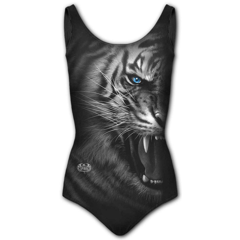 Spiral Tiger Wrap - Allover Scoop Back Padded Swimsuit