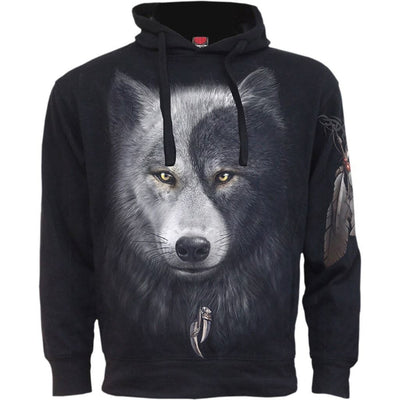 Spiral Wolf Chi - Side Pocket Hoody Black
