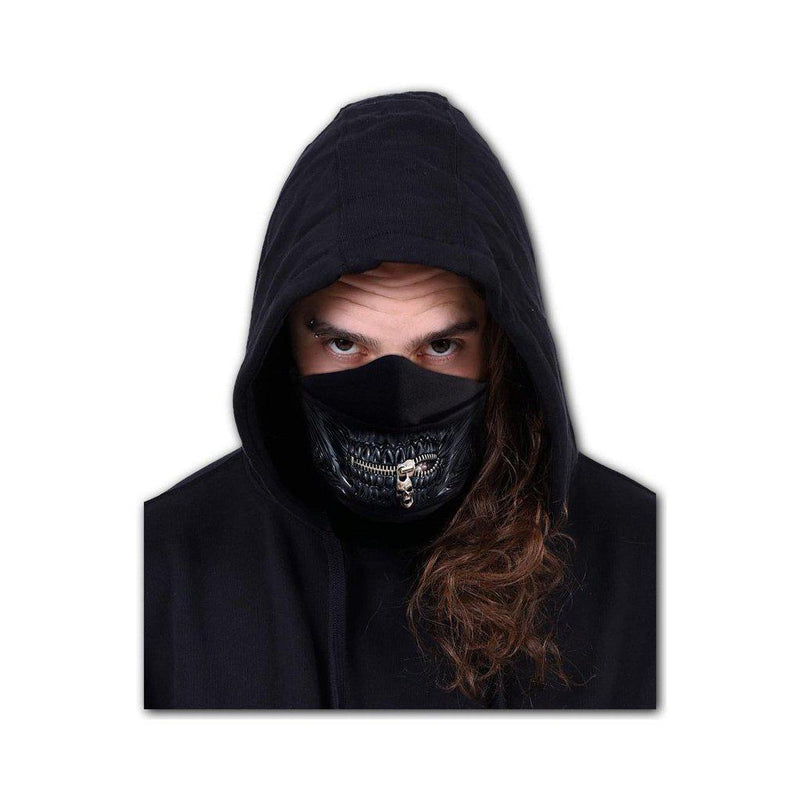 Spiral Zipper Mouth - Premium Cotton Fashion Mask with Adjuster