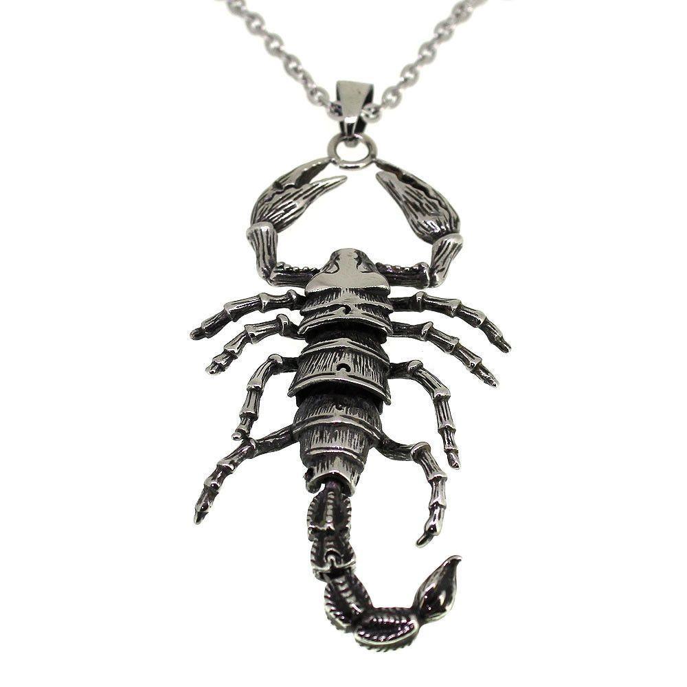 Stainless Steel Movable Joints Scorpion Pendant - 350255