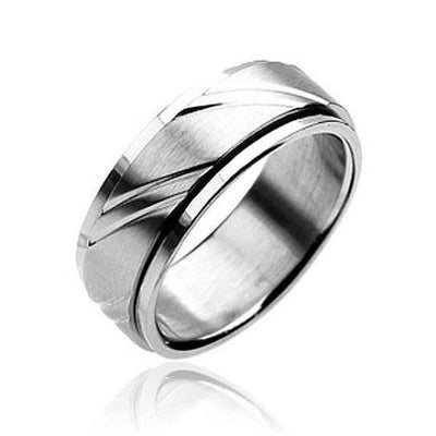 Stainless Steel Spinner Ring - 6977