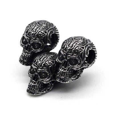 Stainless Steel Three Skull Pendant