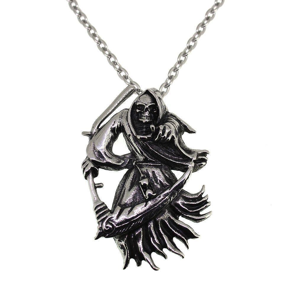 Steel Grim Reaper Pendant - 350254