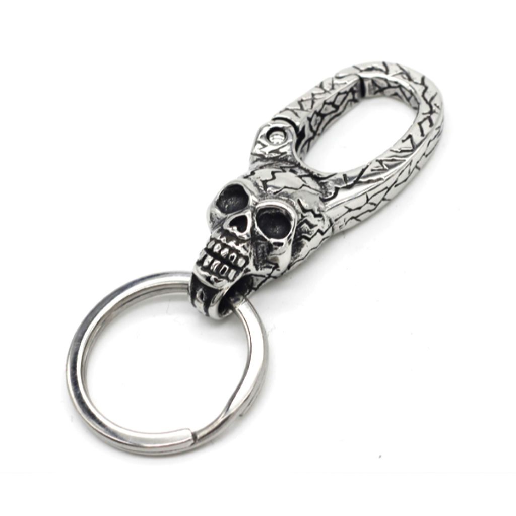 Steel Skull Keyring - KJP69-0115