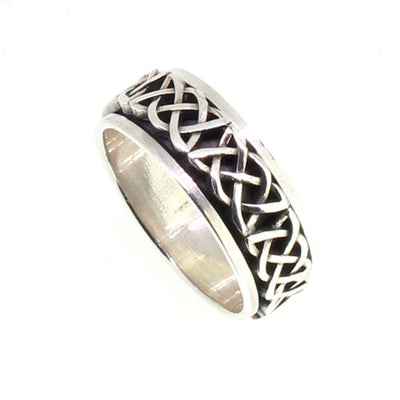 Sterling Silver Celtic Knot Spinning Ring - 558