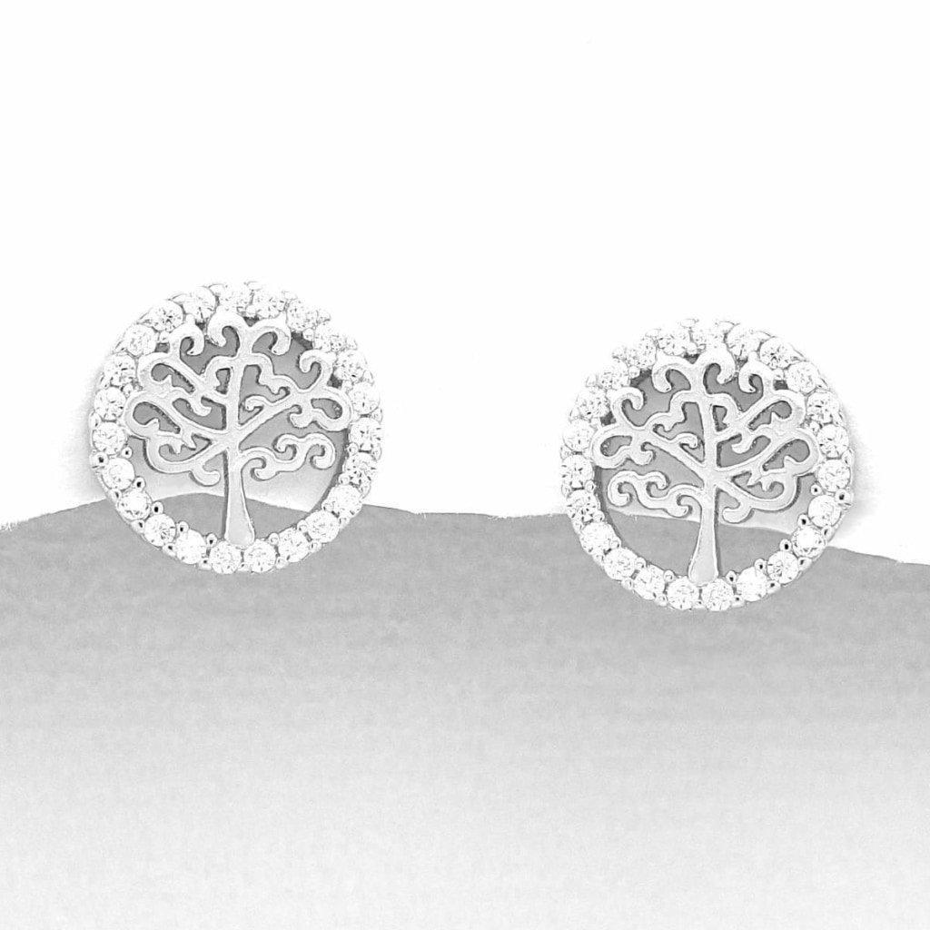Sterling Silver Tree of Life Earrings - 518