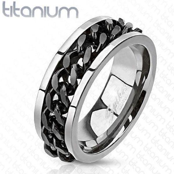 Titanium Spinning Knotwork Ring - HR-TI-0154
