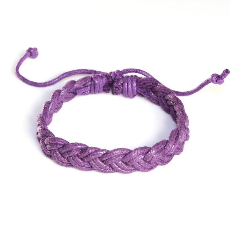 Weaved Cotton Cord Bracelet - Various Colours