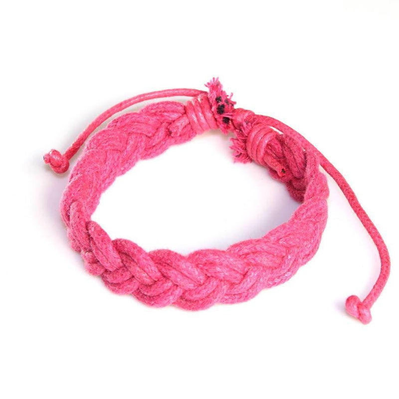 Weaved Cotton Cord Bracelet - Various Colours